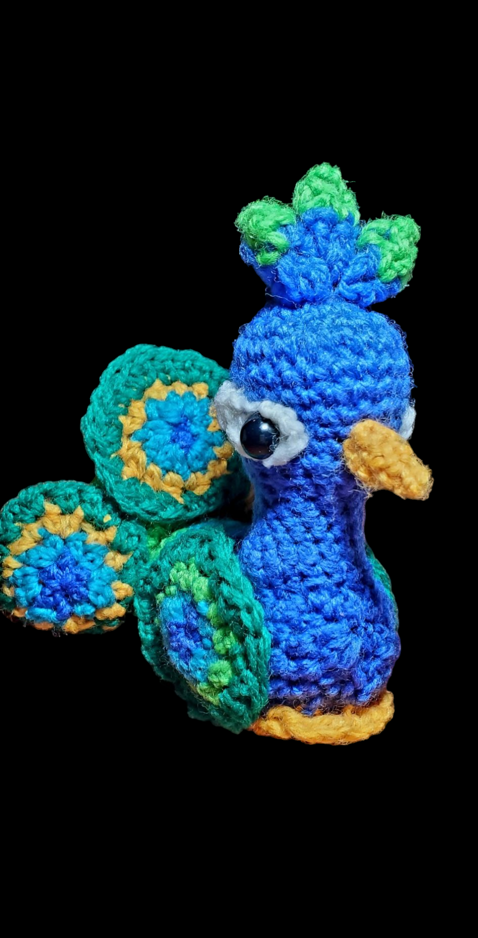 Amigurumi Crocheted Peacock